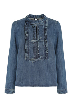 Blusa in denim-0